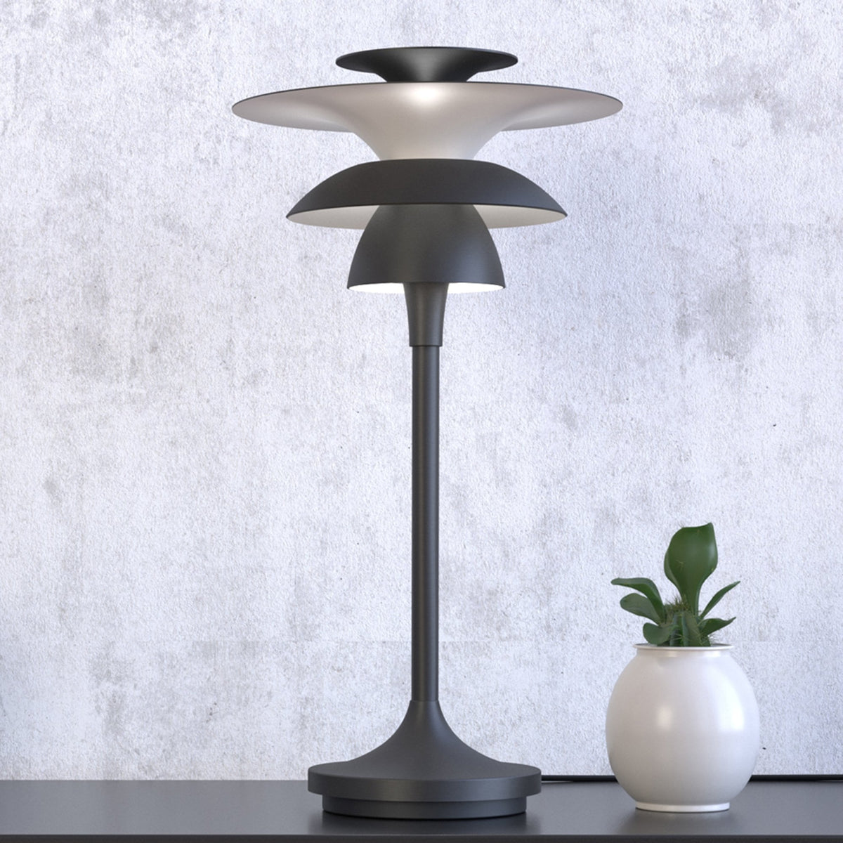 Picasso 347 Table Lamp in Oxide Grey