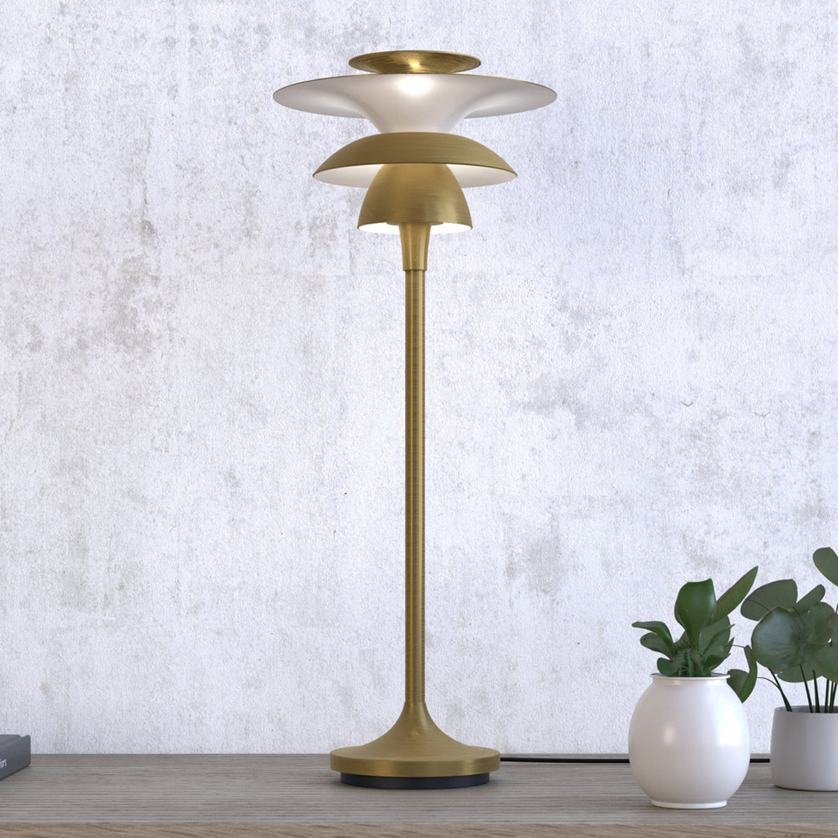 Picasso 457 Table Lamp in Antique Brass