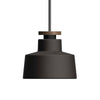 Street Extra Small Pendant in Satin Black With Oak Detail