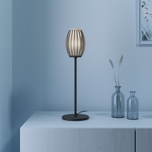 Tentacle Tall Table Lamp In Black With Smoked Shade