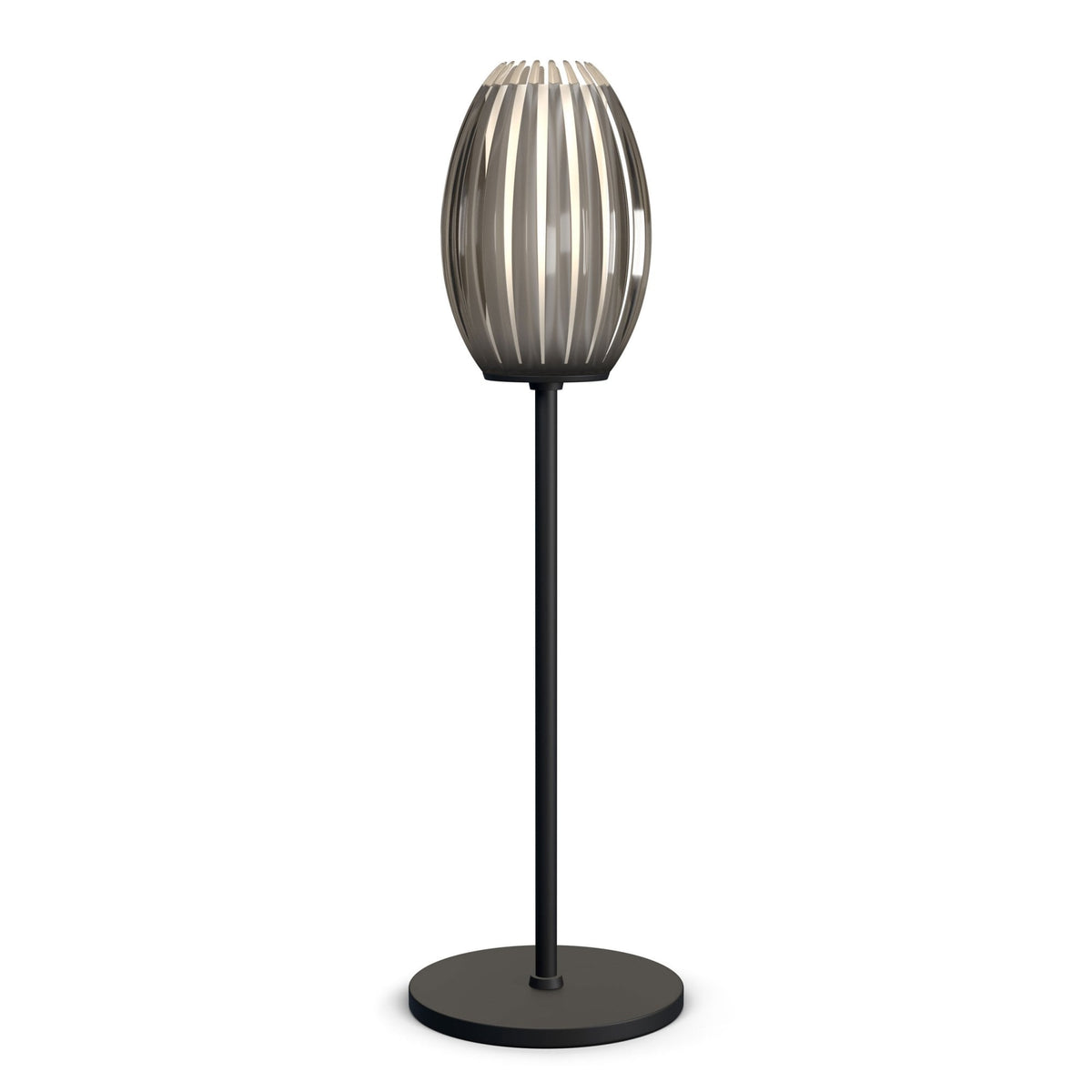 Tentacle Tall Table Lamp In Black With Smoked Shade