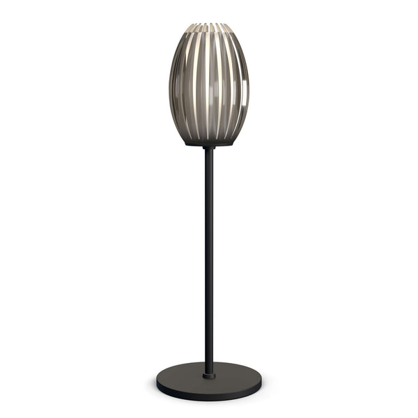 Tentacle Tall Table Lamp In Black With Smoked Shade