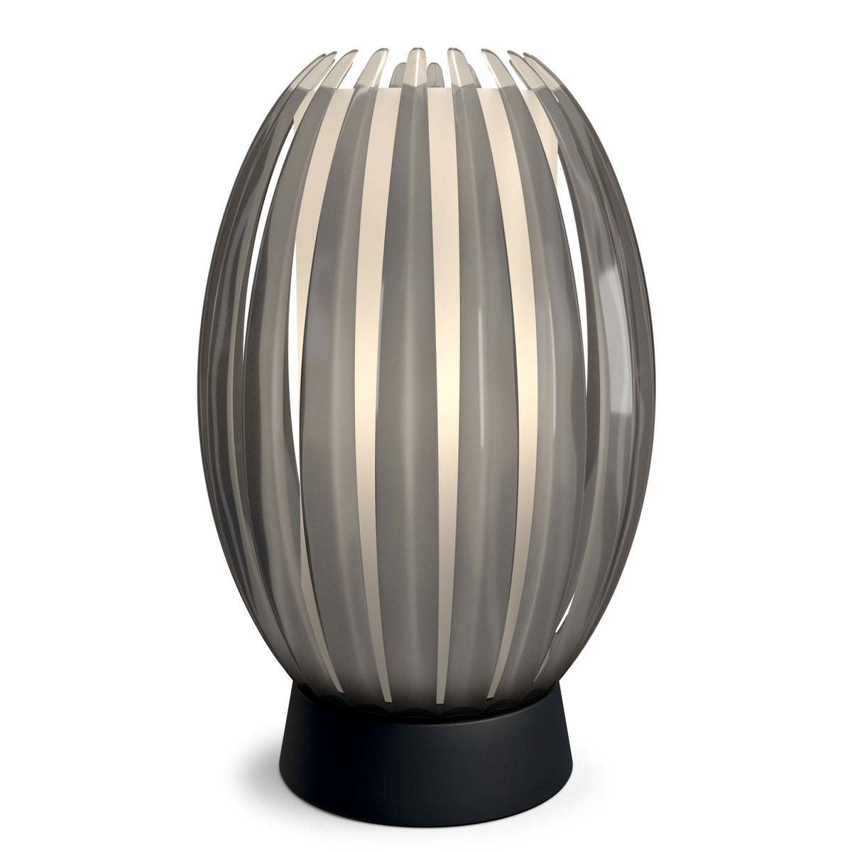 Tentacle Medium Table Lamp In Black With Smoked Shade