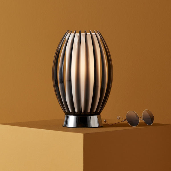 Tentacle Small Table Lamp In Black With Smoked Shade