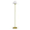 Vienda Floor Lamp In Satin Brass With Opal Glass Shade