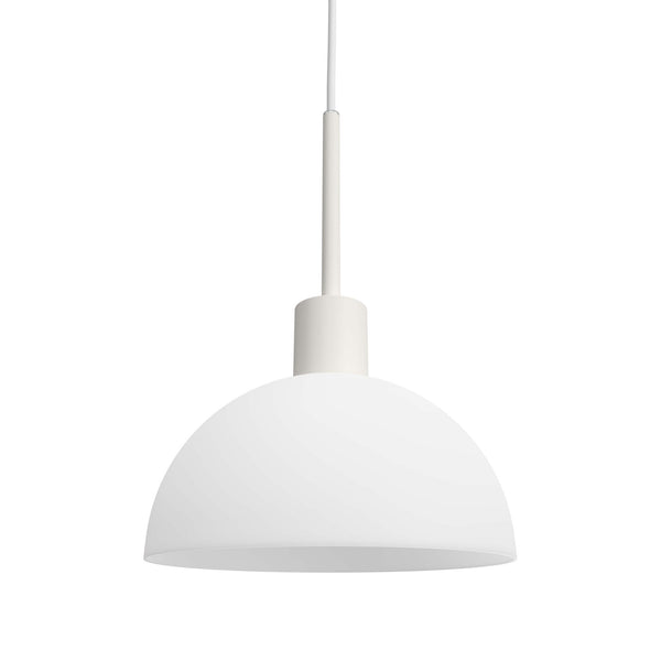 Vienda Single Pendant In White With Opal Glass Shade