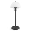 Vienda Table Lamp In Black With Opal Glass Shade
