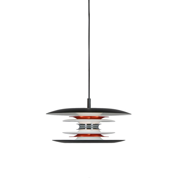 Diablo 300 Single Metal Pendant in White & Glossy Red