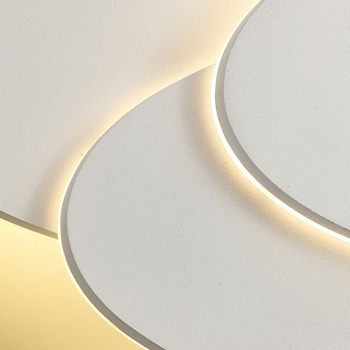 Kiania LED Oval Layered Wall Light in Sand White
