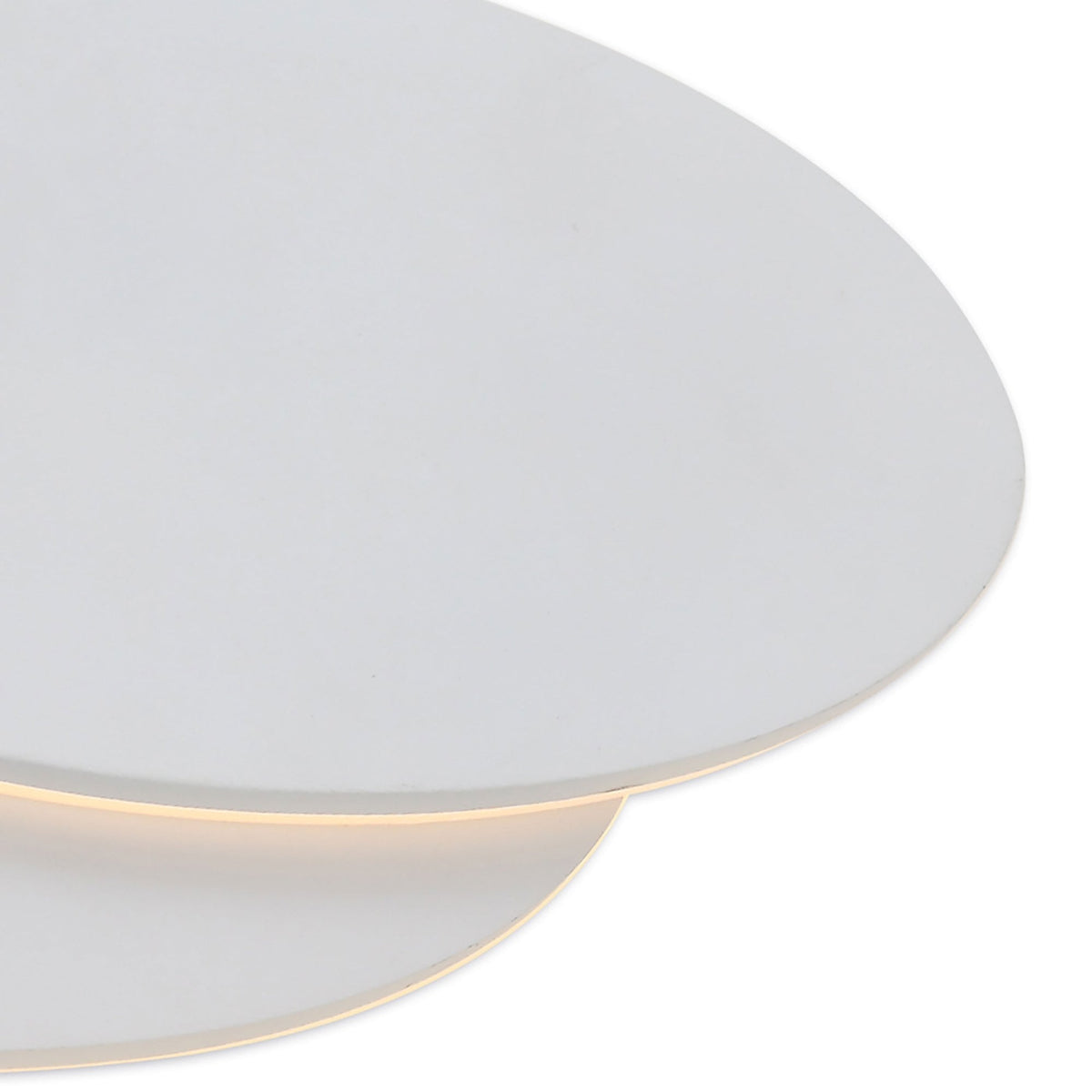 Kiania LED Oval Layered Wall Light in Sand White
