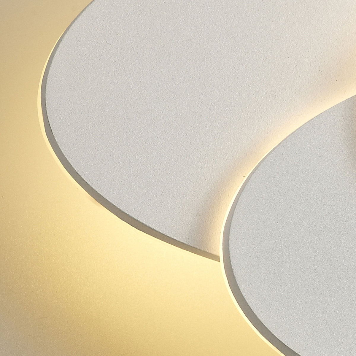 Kiania LED Oval Layered Wall Light in Sand White