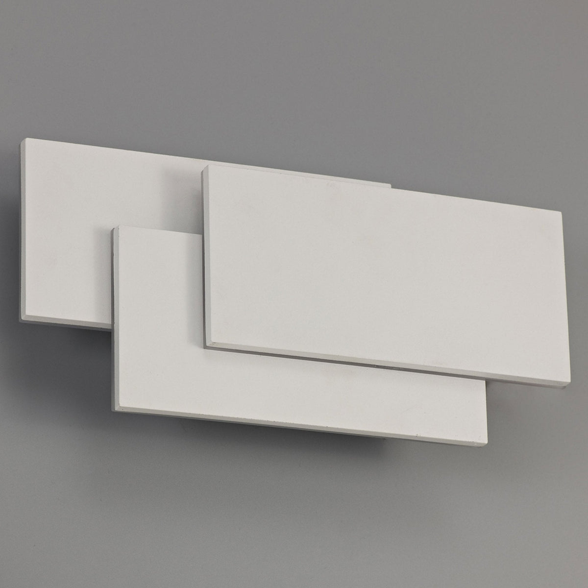 Kiania LED Rectangular Layered Wall Light in Sand White