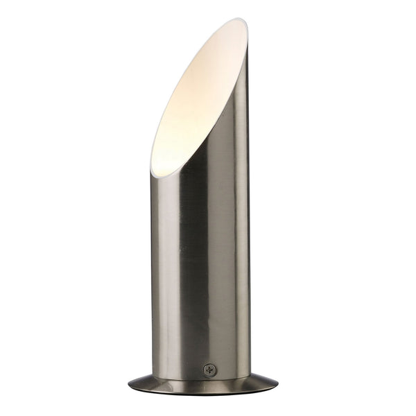 Indio Uplighter Table Lamp in a Satin Nickel Finish