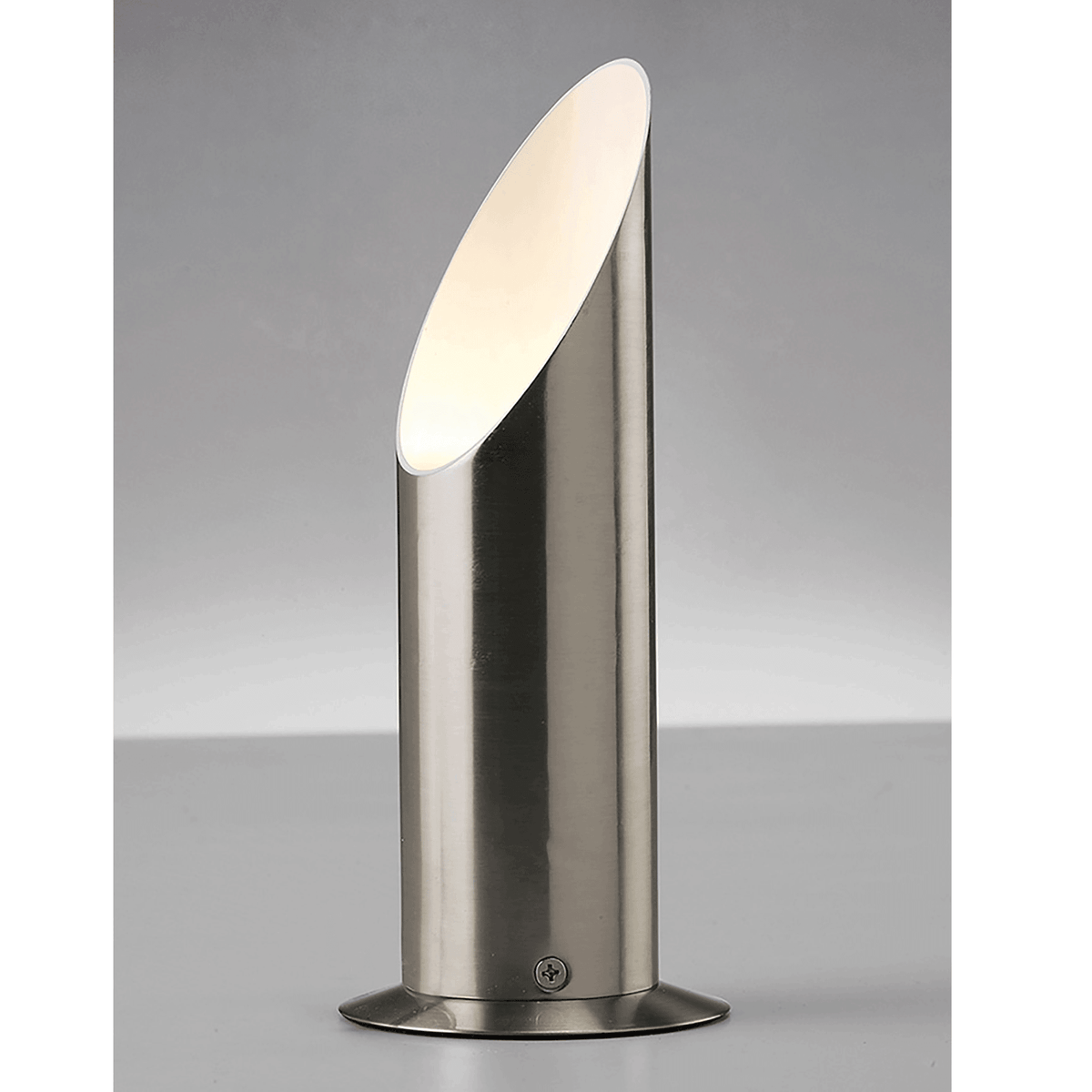 Indio Uplighter Table Lamp in a Satin Nickel Finish