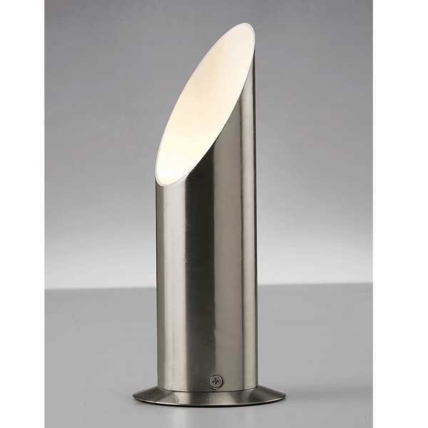 Indio Uplighter Table Lamp in a Satin Nickel Finish