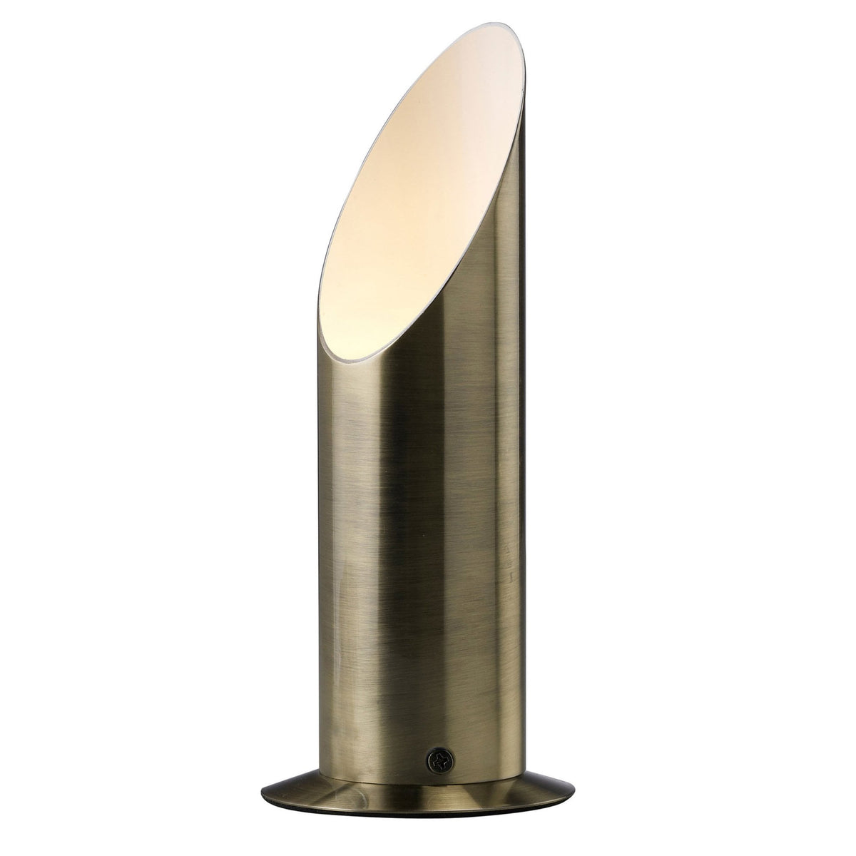 Indio Uplighter Table Lamp in an Antique Brass Finish