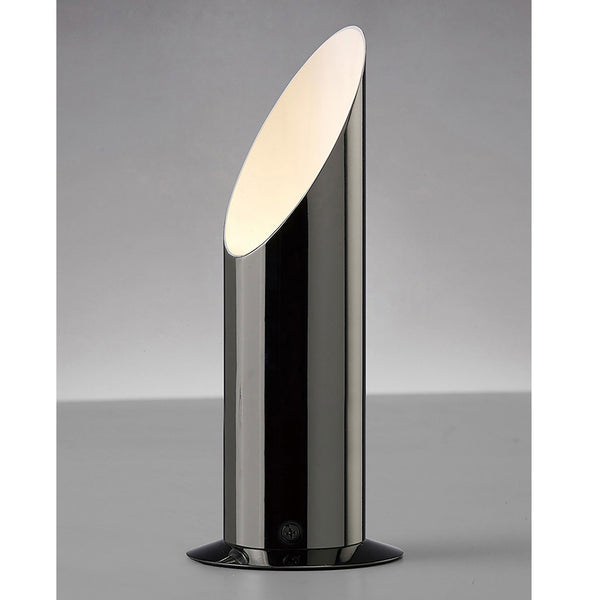 Indio Uplighter Table Lamp in a Black Chrome Finish