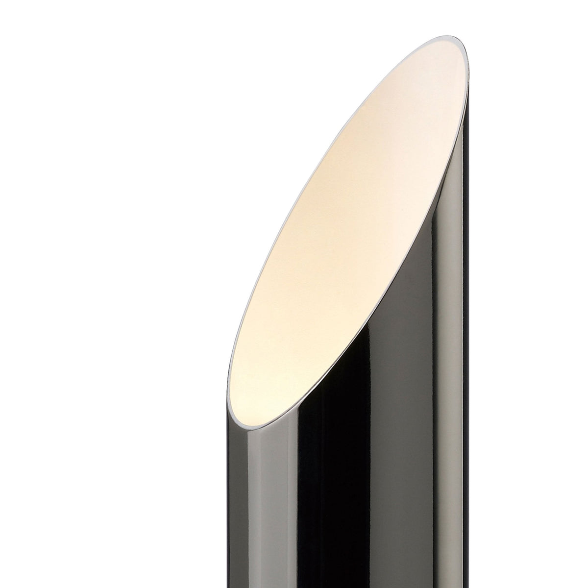 Indio Uplighter Table Lamp in a Black Chrome Finish