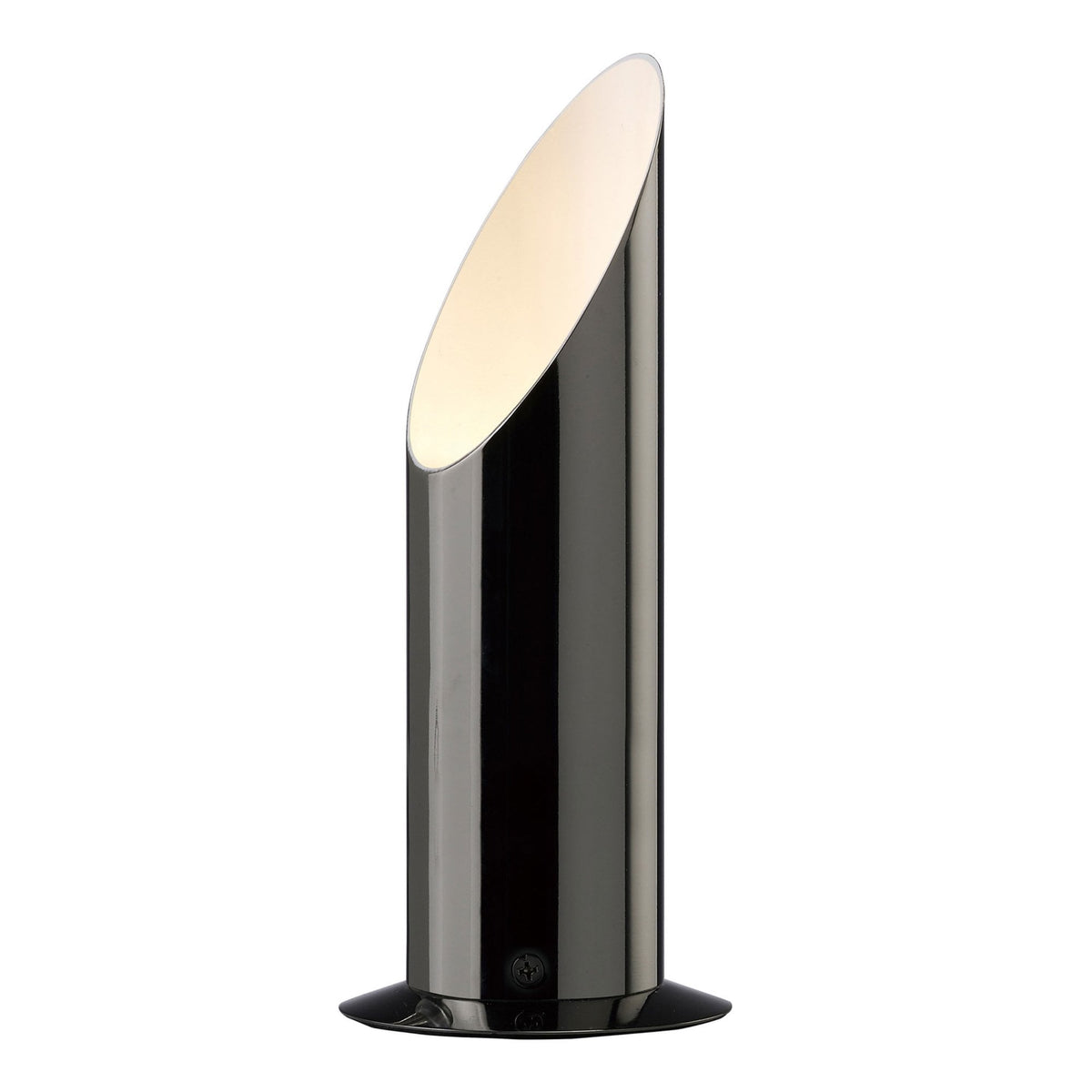 Indio Uplighter Table Lamp in a Black Chrome Finish