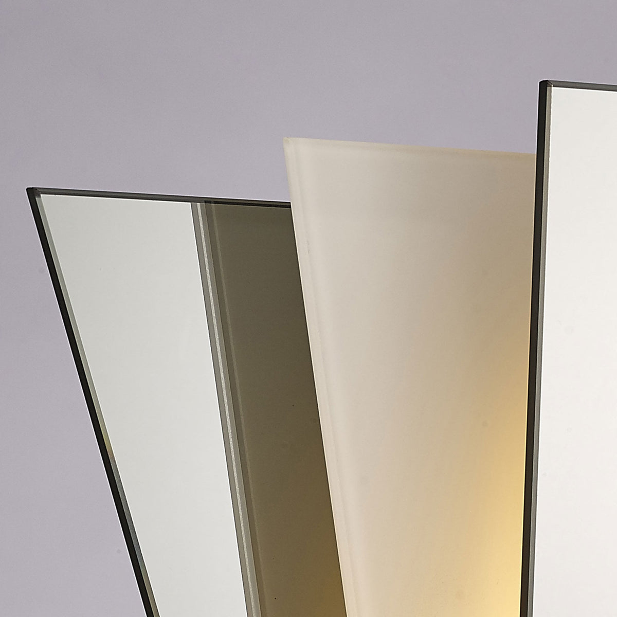 Atlantis Art Deco Glass Wall Light in Chrome Frosted & Mirror Finish