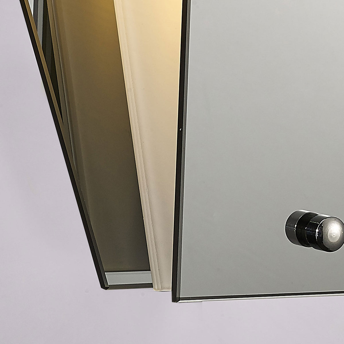 Atlantis Art Deco Glass Wall Light in Chrome Frosted & Mirror Finish