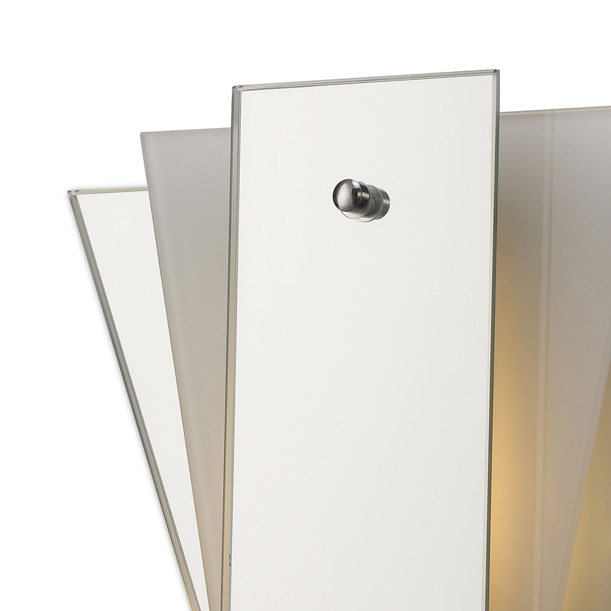 Atlantis Art Deco Glass Wall Light in Chrome Frosted & Mirror Finish