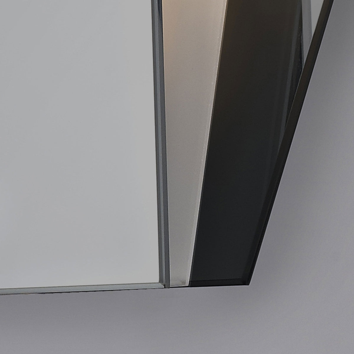 Atlantis Art Deco Glass Wall Light in Chrome Smoked Mirrored & Frosted Glass Finish