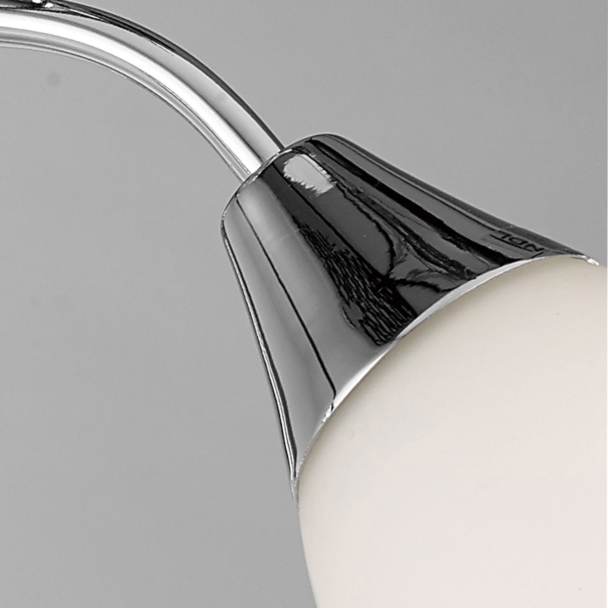 Denia Three Arm Ceiling Light in Chrome with Opal Shades