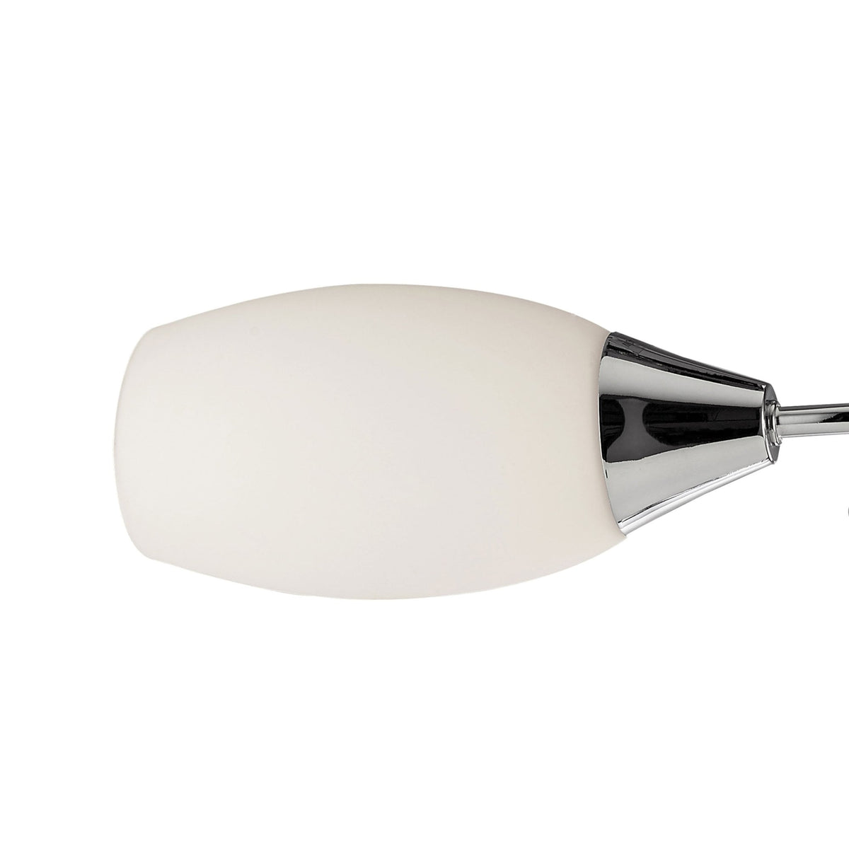 Denia Three Arm Semi Flush Ceiling Light in Chrome with Opal Shades