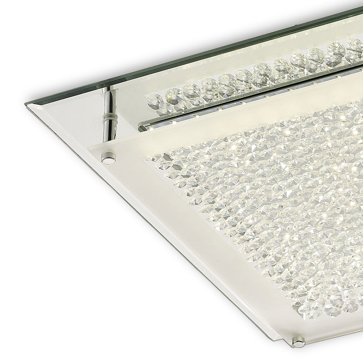 Gina Crystal 21W LED Ceiling Light in a Chrome and Mirrored Finish