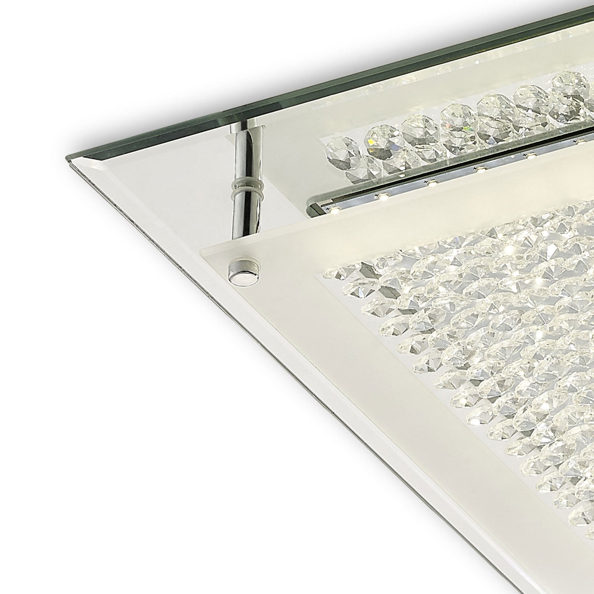 Gina Crystal 21W LED Ceiling Light in a Chrome and Mirrored Finish
