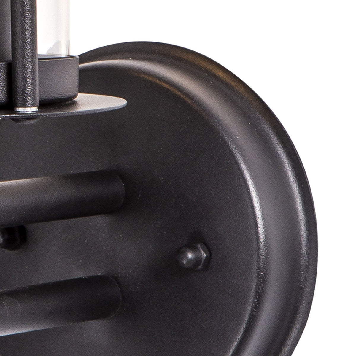 Dalton IP44 Exterior Wall Light in Black and Clear Glass Finish