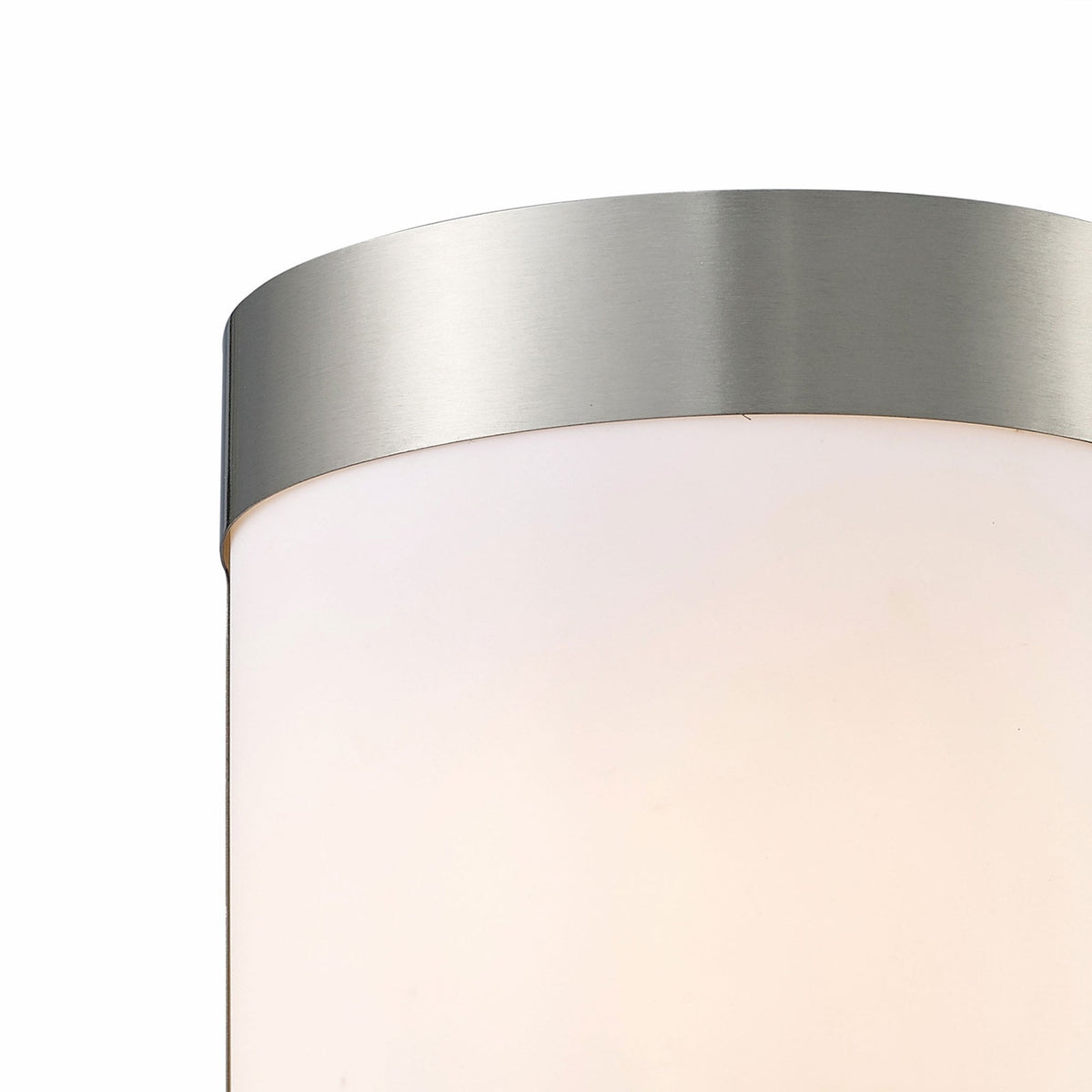 Clayton IP44 Wall Light in Stainless Steel & Opal White Diffuser
