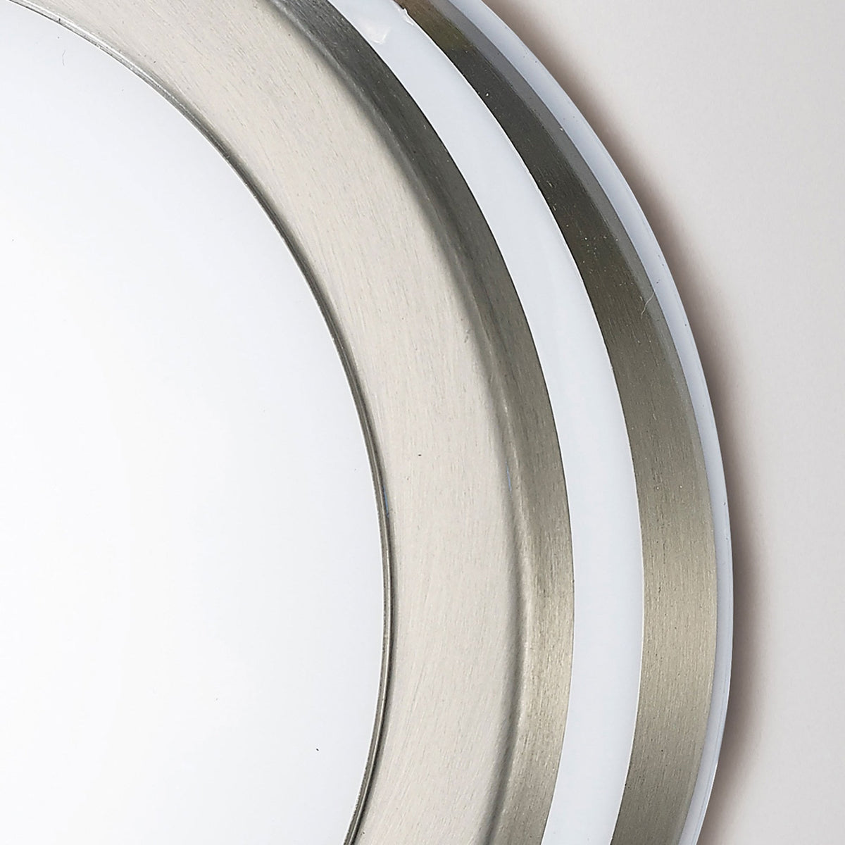 Aldo IP44 LED Round Wall Light in Stainless Steel with Opal White Diffuser