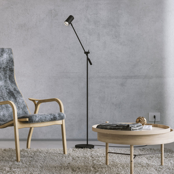 Tyson Tilt Floor Lamp in Black