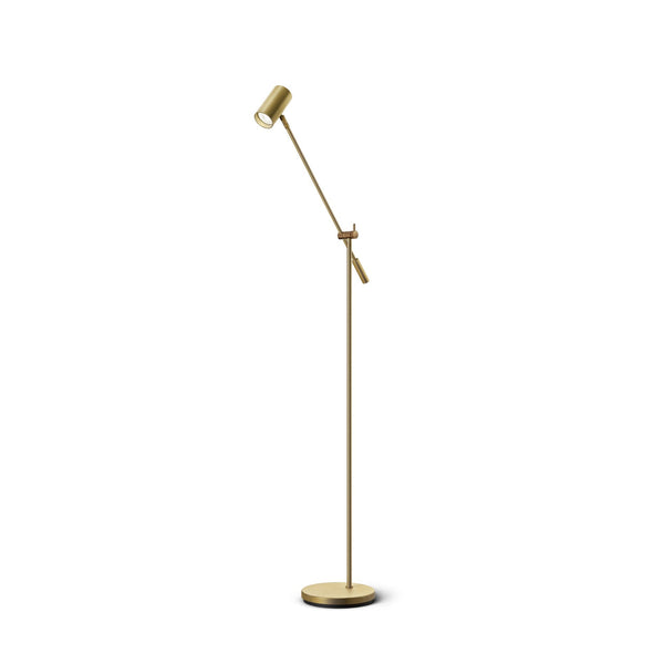 Tyson Tilt Floor Lamp in Polished Brass