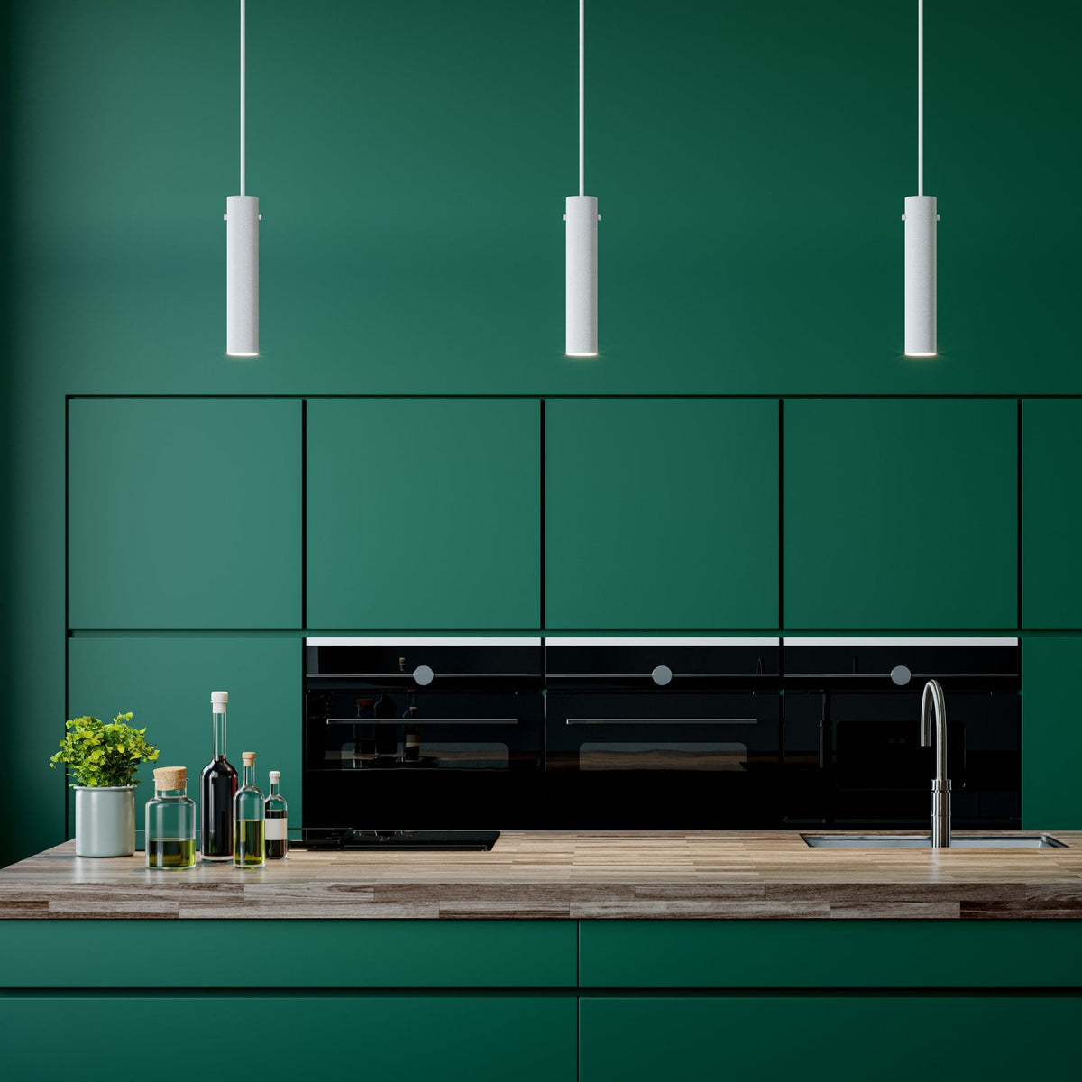 Tyson Single Pendant in White