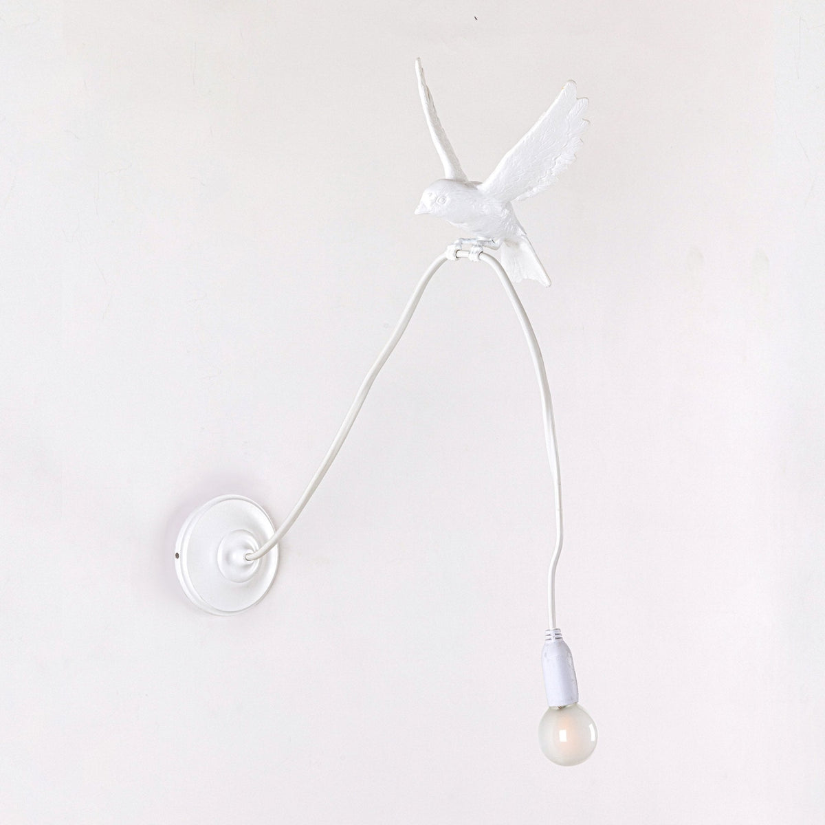 Sparrow Wall Light in White - Landing Edition
