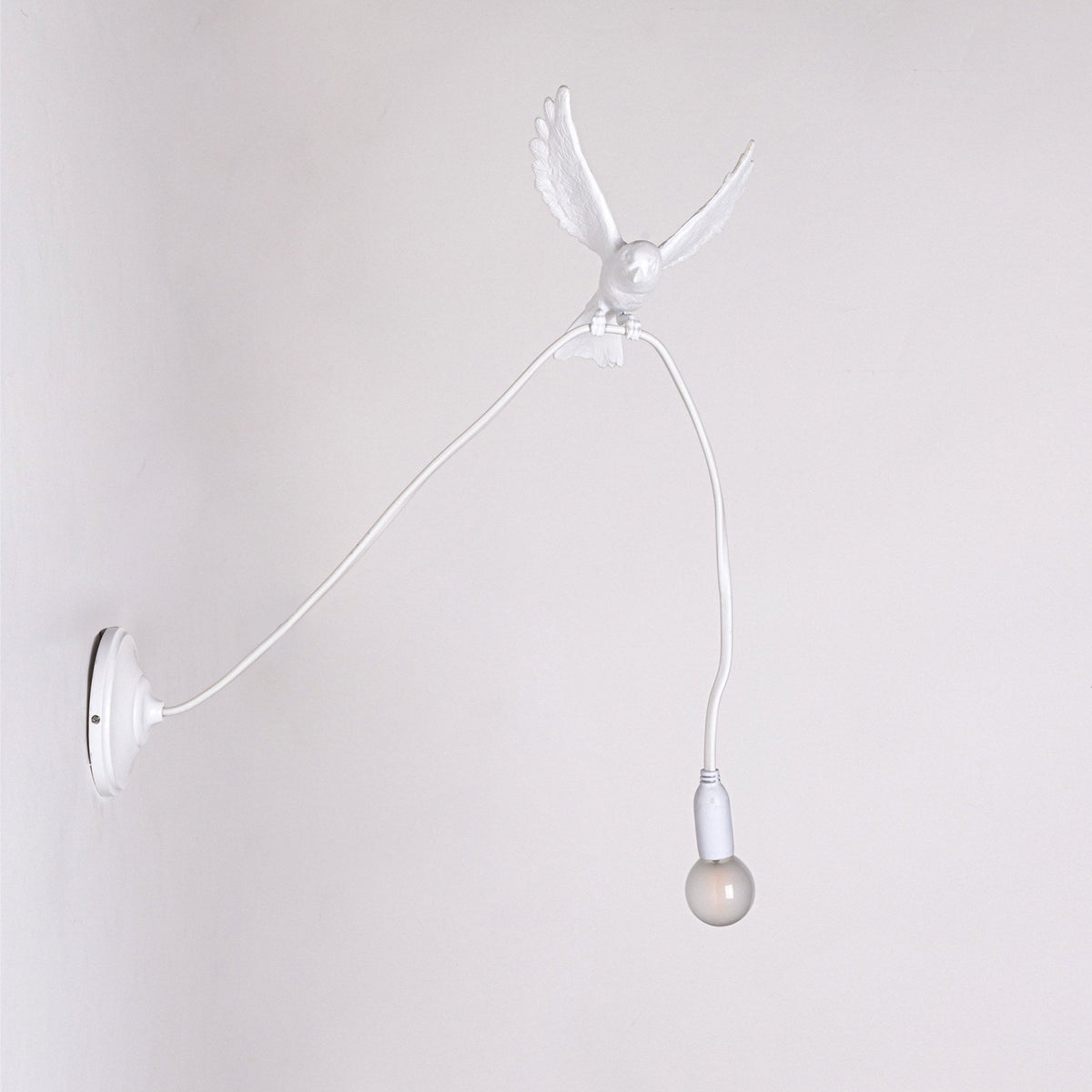 Sparrow Wall Light in White - Landing Edition
