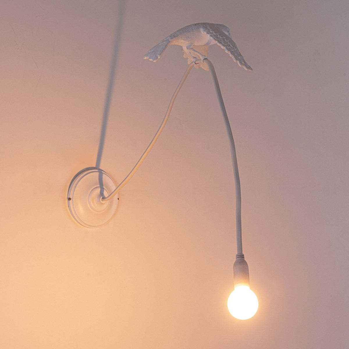 Sparrow Wall Light in White - Taking Off Edition