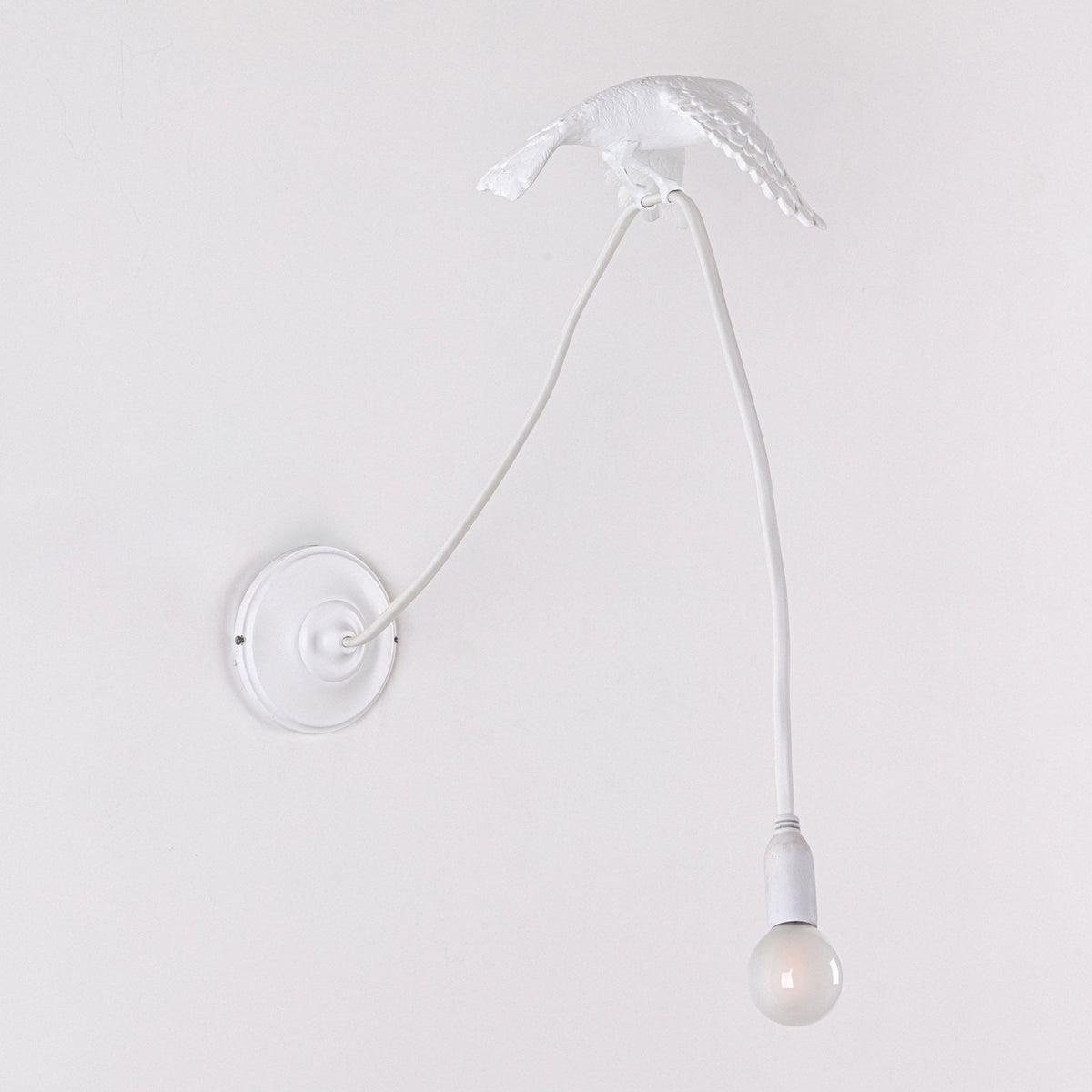Sparrow Wall Light in White - Taking Off Edition