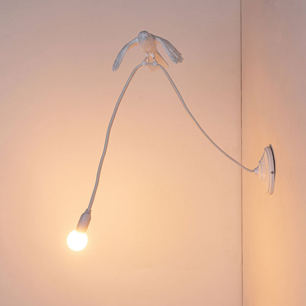 Sparrow Wall Light in White - Taking Off Edition