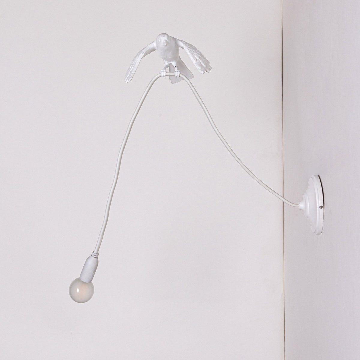 Sparrow Wall Light in White - Taking Off Edition