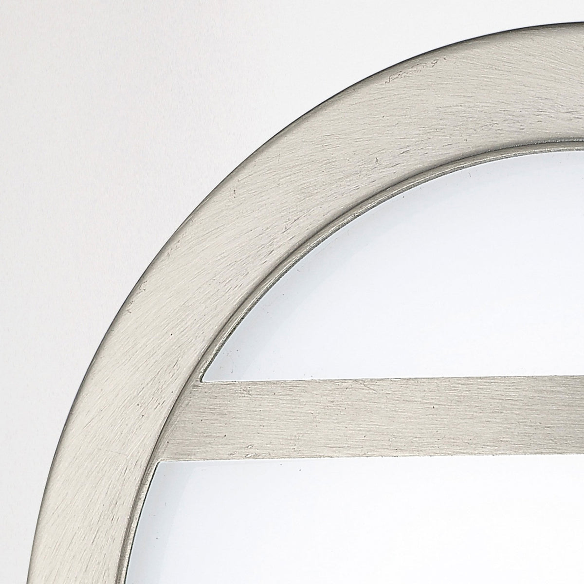 Aldo IP44 LED Round Louvre Wall Light in Stainless Steel with Opal White Diffuser