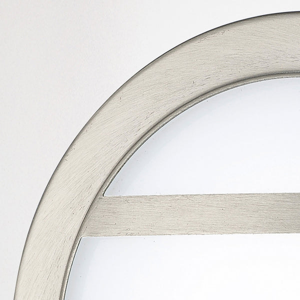 Aldo IP44 LED Round Louvre Wall Light in Stainless Steel with Opal White Diffuser