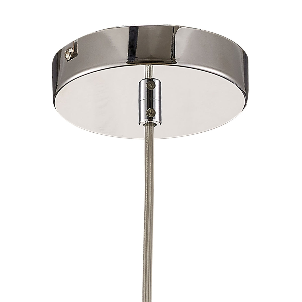 Ariel Small Cognac Glass Pendant Light with Chrome Metalwork