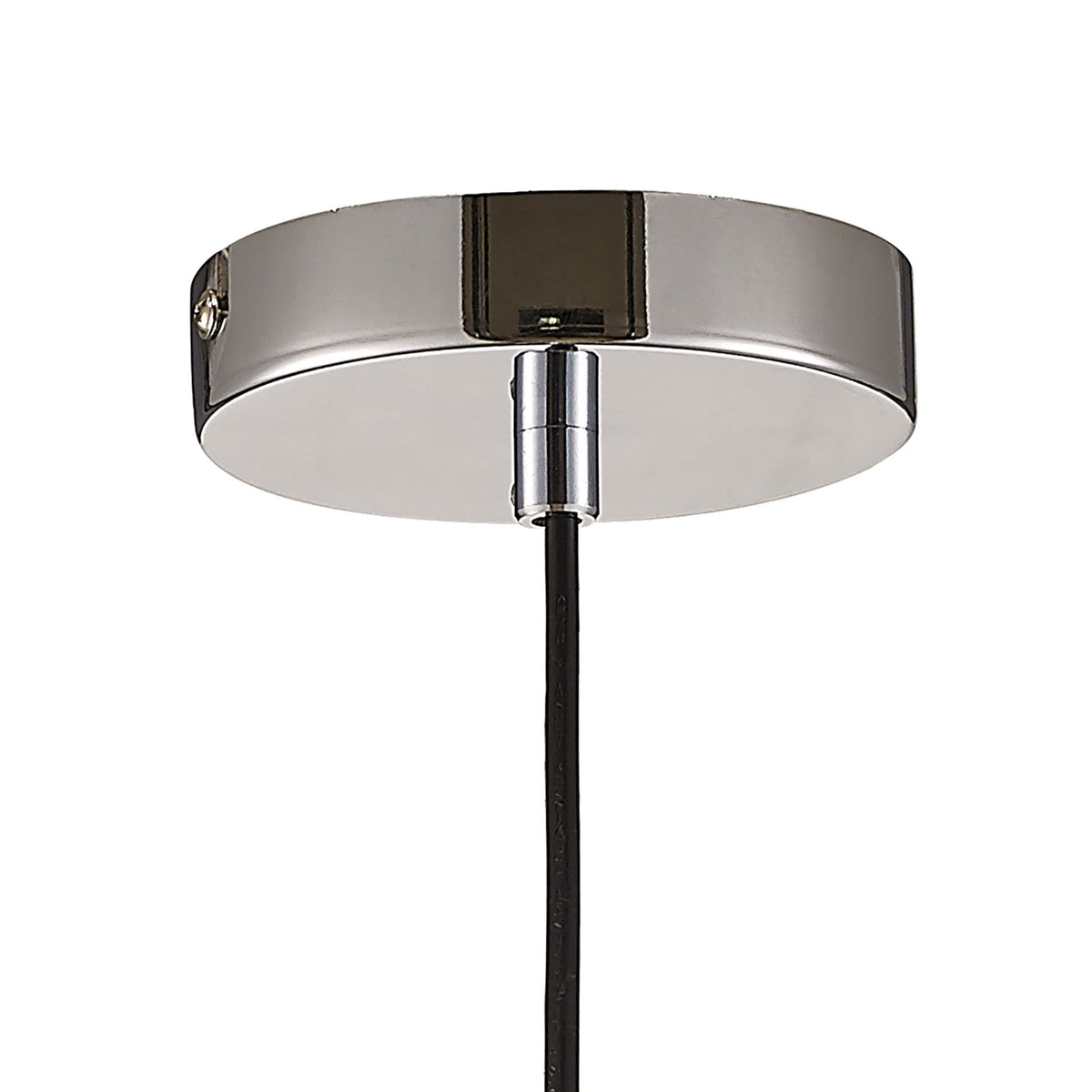 Ariel Medium Smoked Glass Pendant Light with Chrome Metalwork