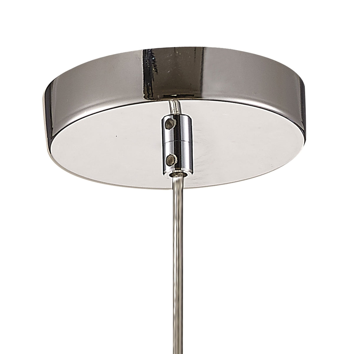 Ariel Medium Cognac Glass Pendant Light with Chrome Metalwork