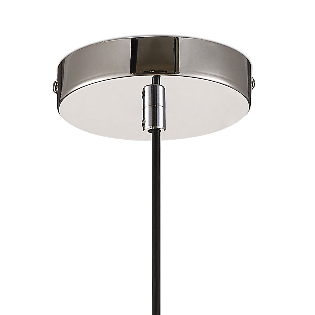 Ariel Bell Smoked Glass Pendant Light with Chrome Metalwork