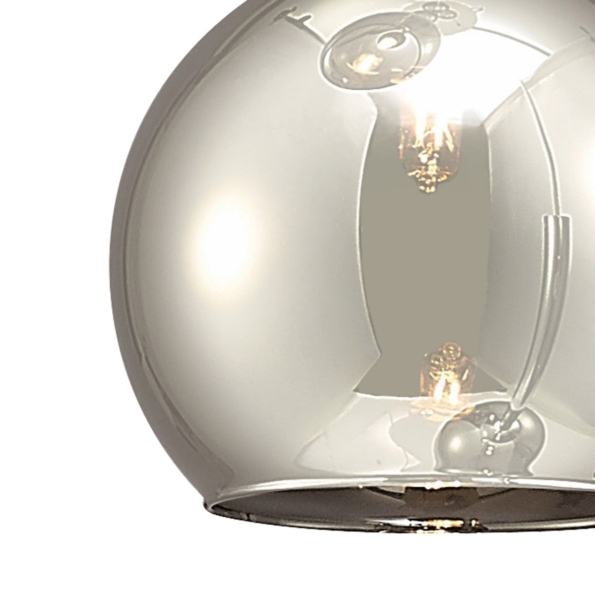 Regina Smoked Glass Triple Drop Pendant with Chrome Metalwork